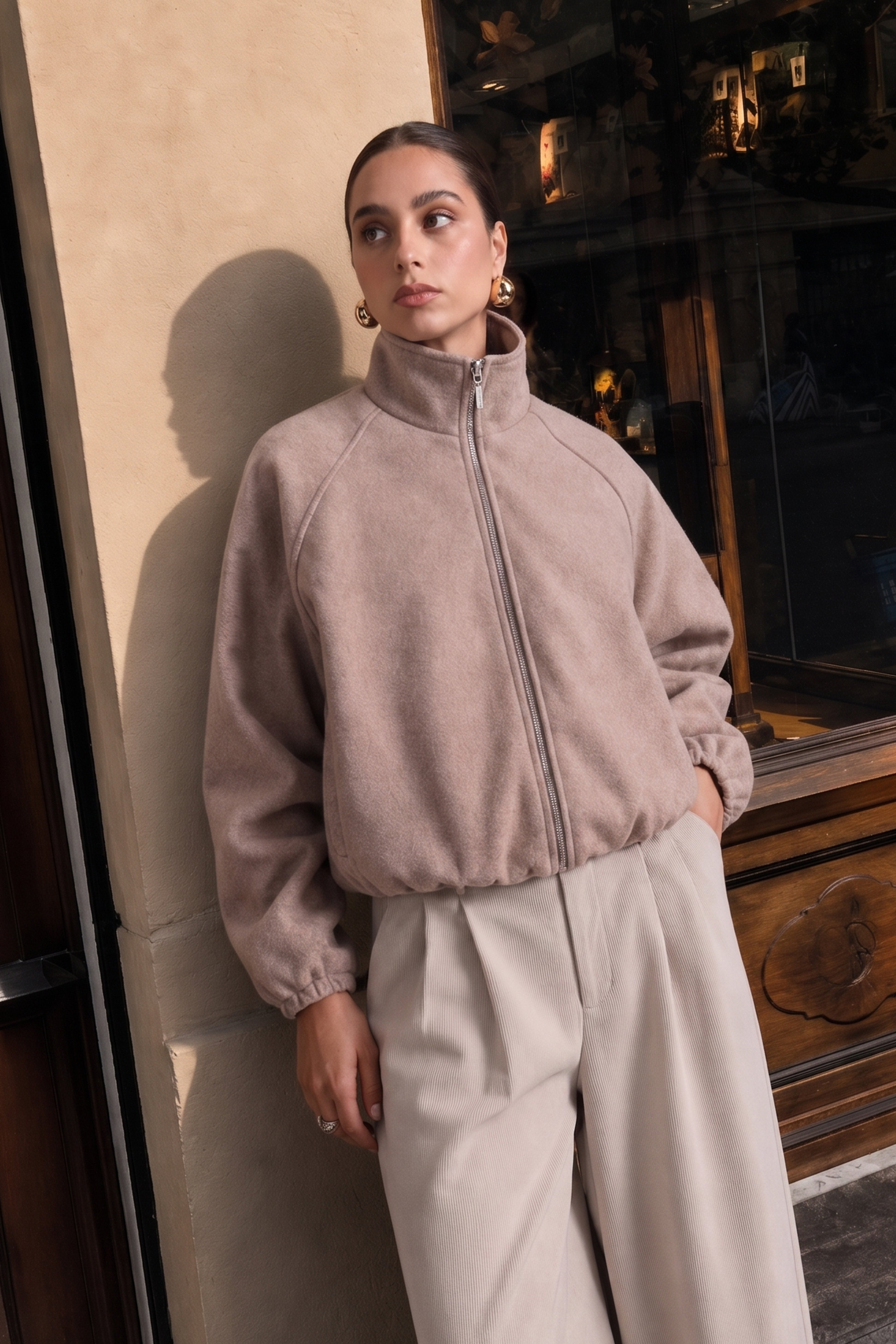 Casaca Bomber Manga Raglán - Topo