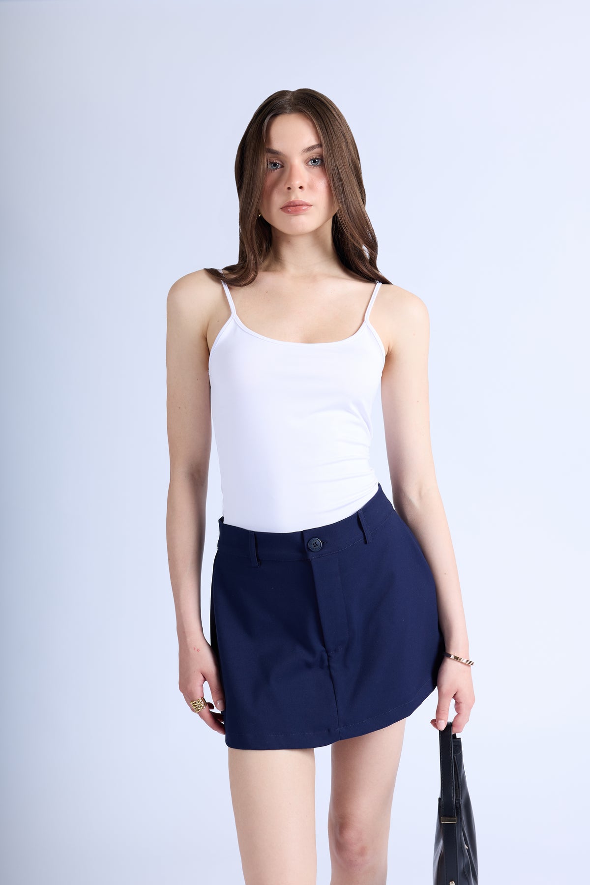 Top Slim Tiras - Blanco