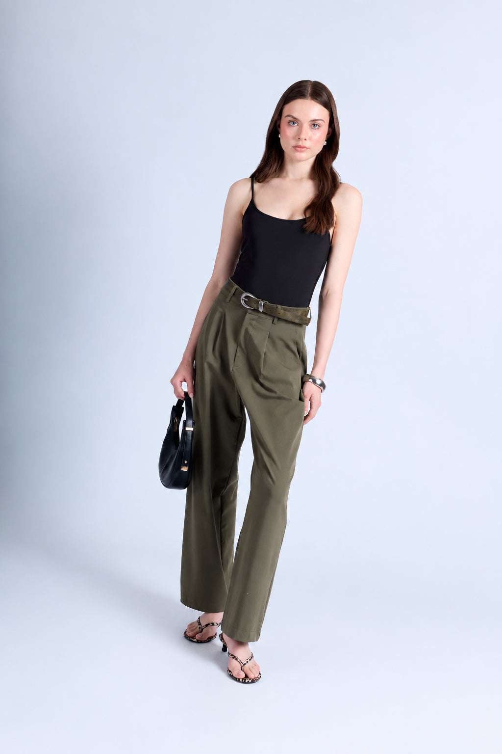 Top Slim Tiras - Negro