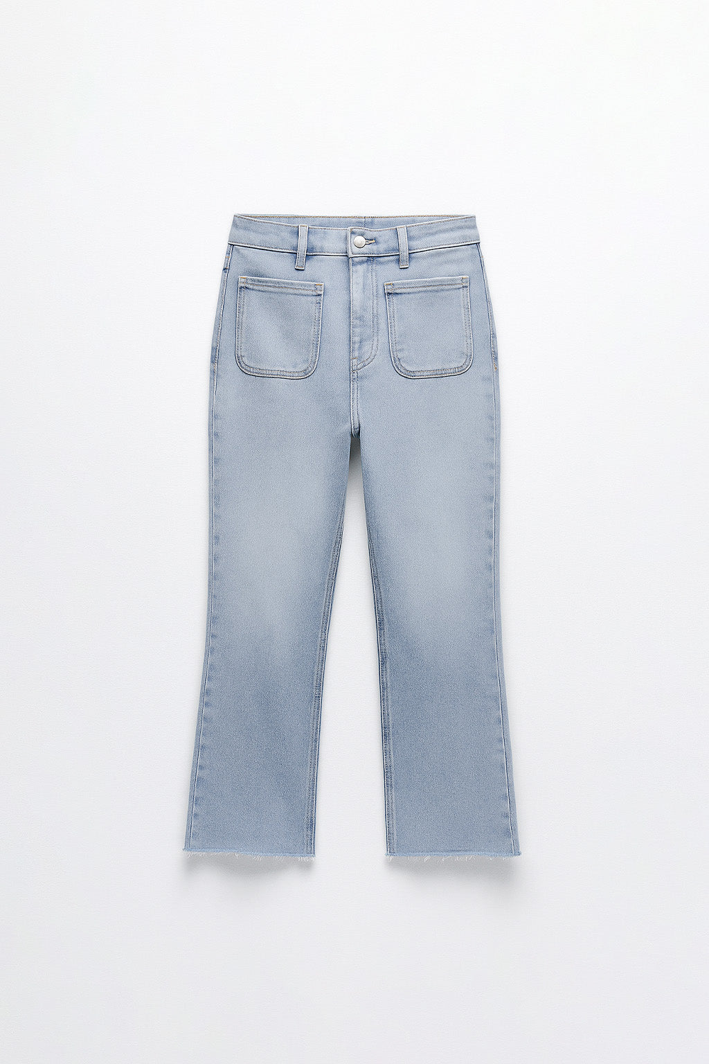 Denim Cropped Flare - Bleach