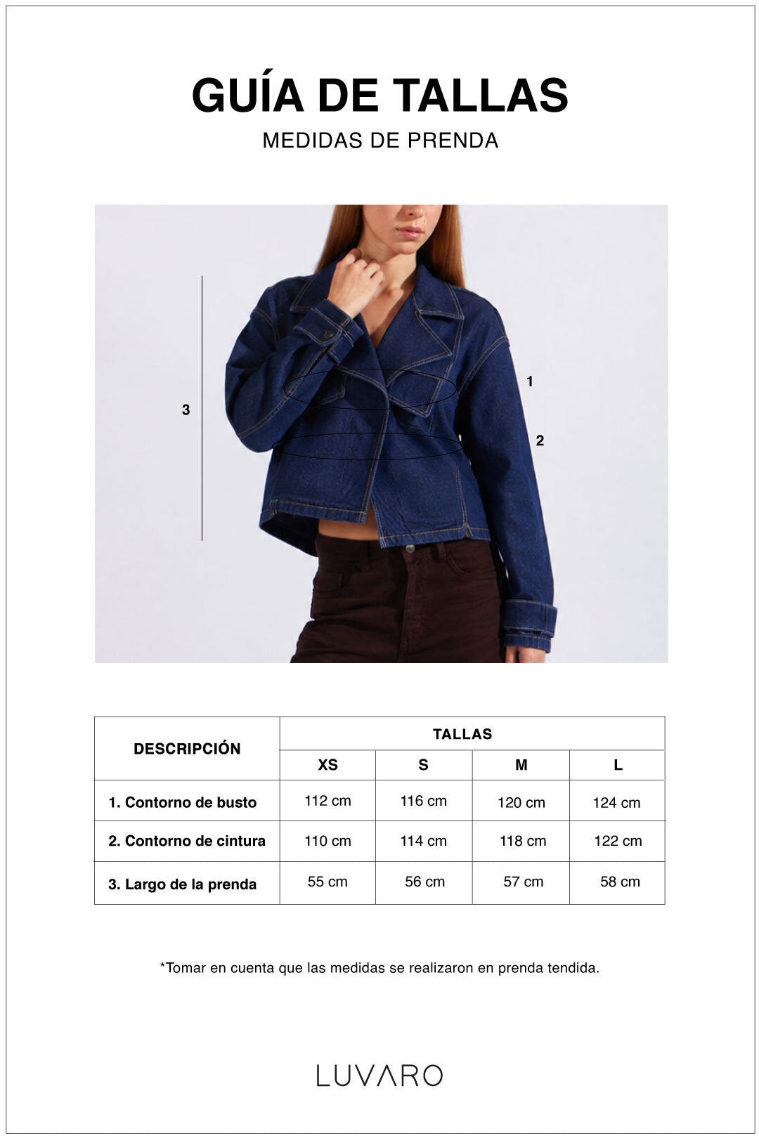Casaca Denim Cuello Estructurado - Azul Índigo
