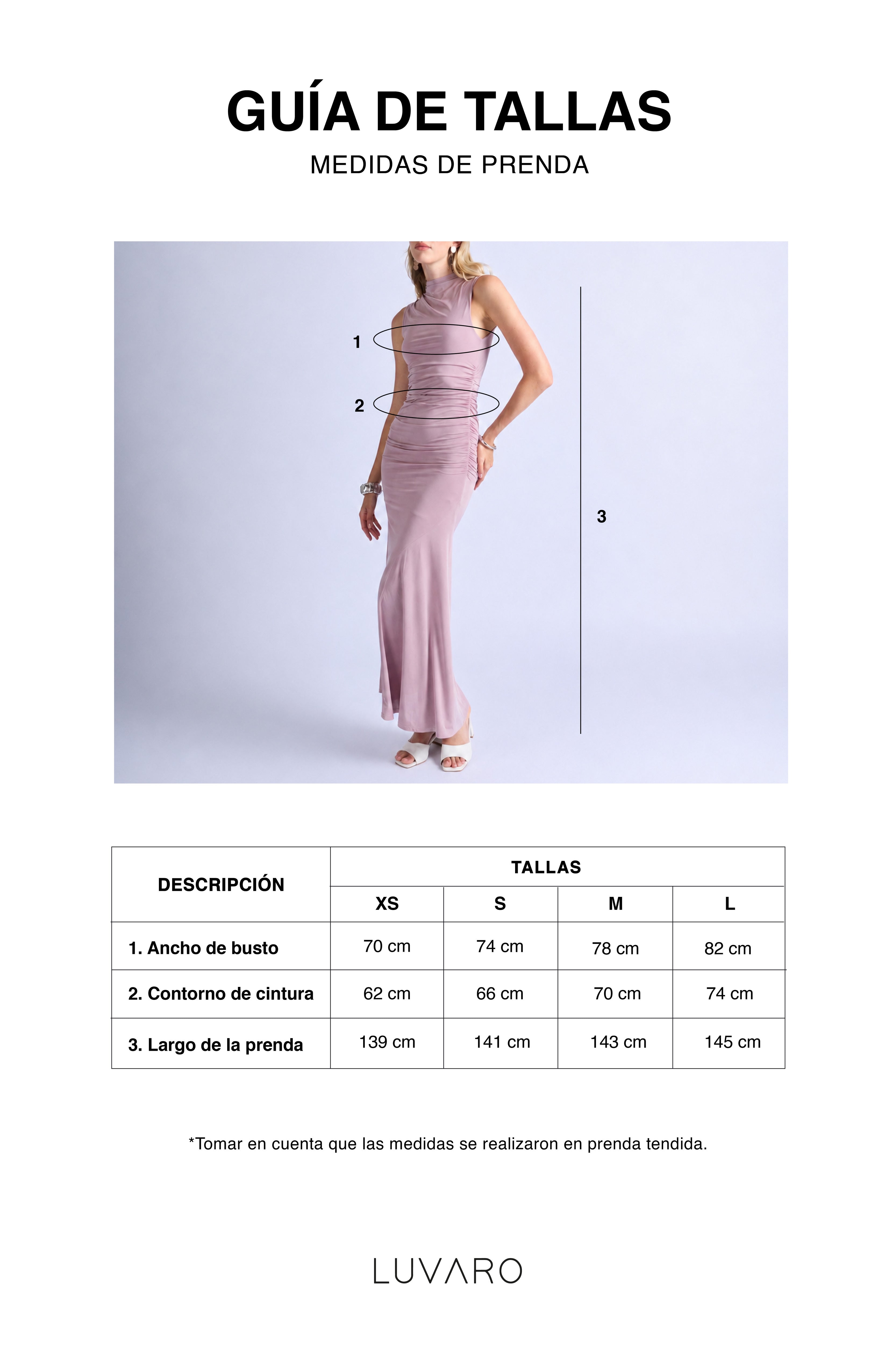 Vestido Largo Manga Cero - Palo Rosa