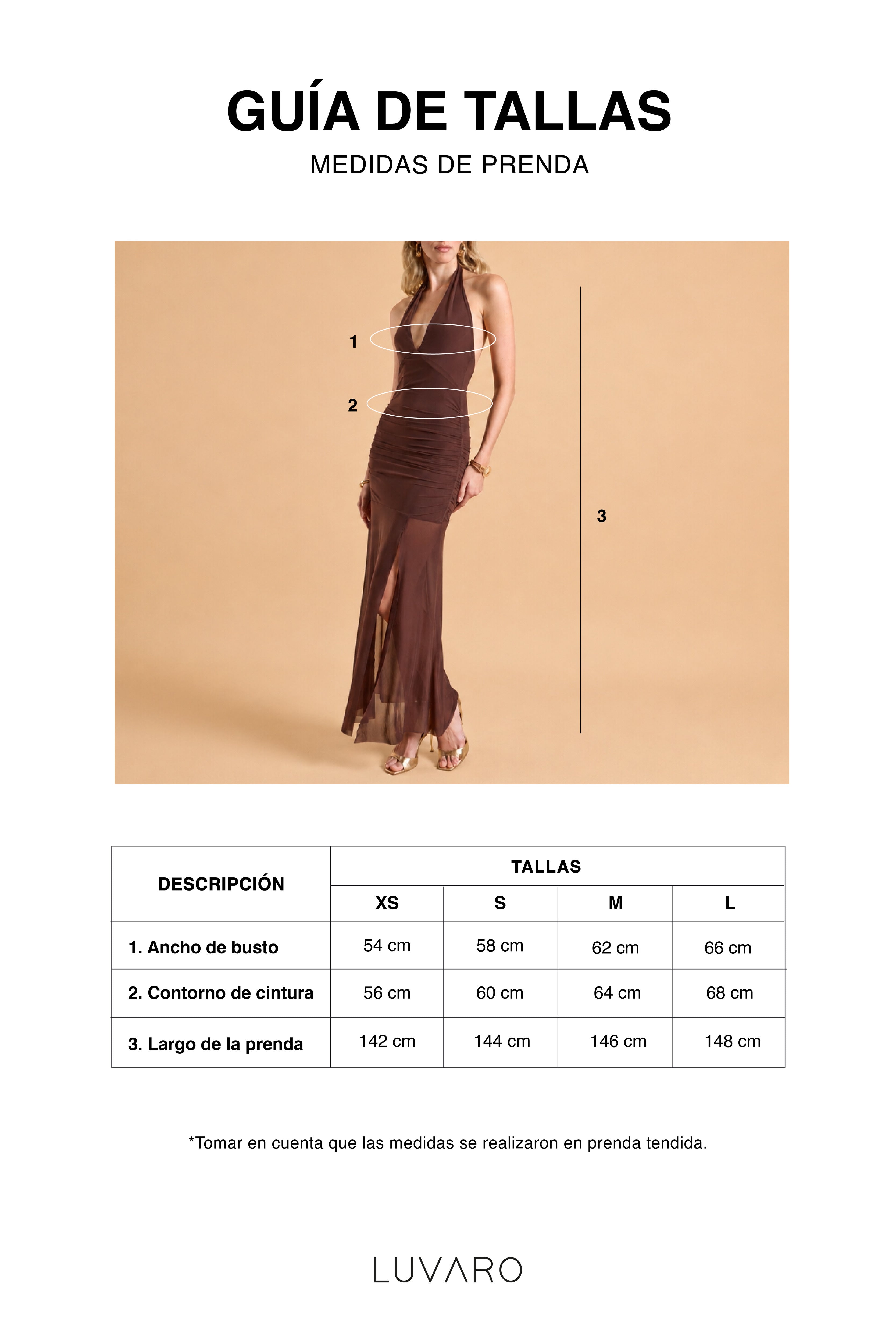 Vestido Halter Drapeado - Marrón