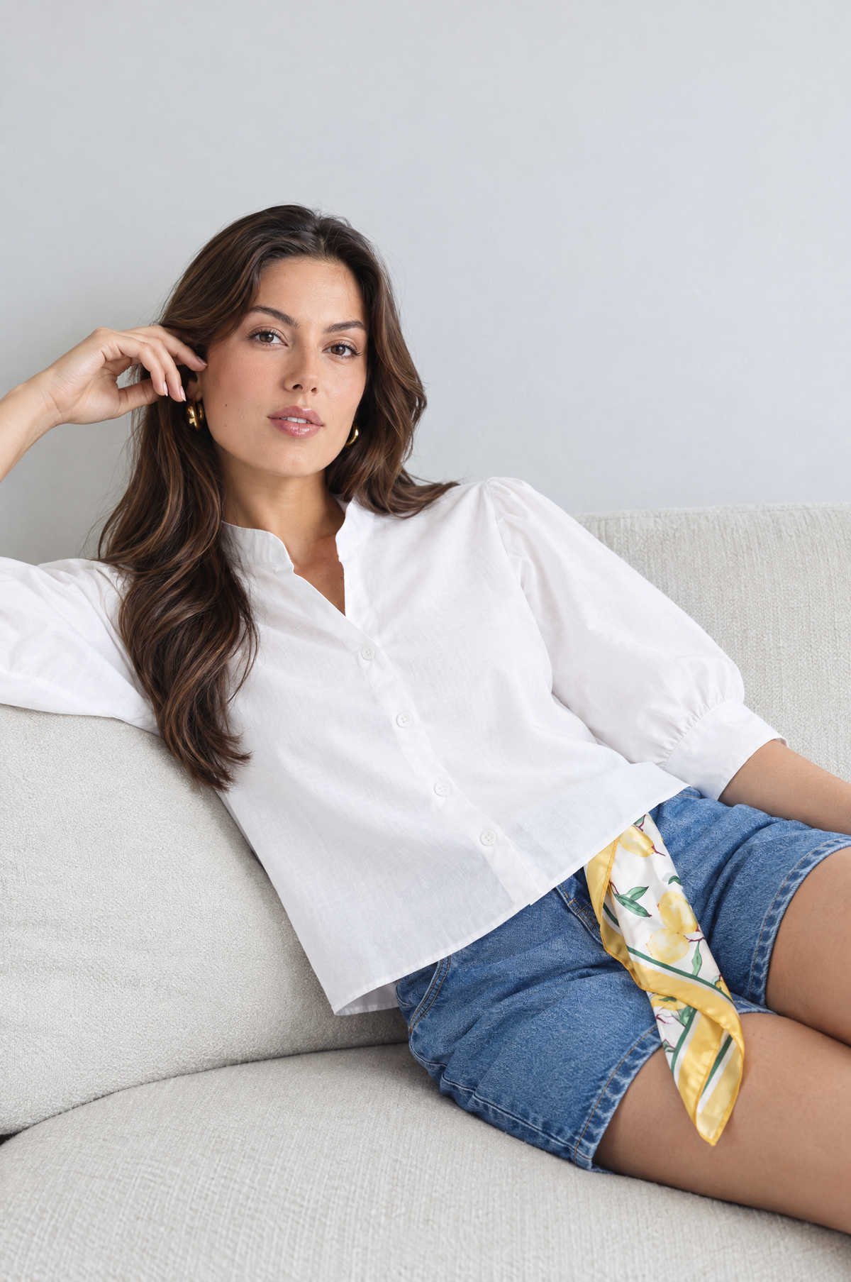 Blusa Manga Abullonada Perla - lifestyle