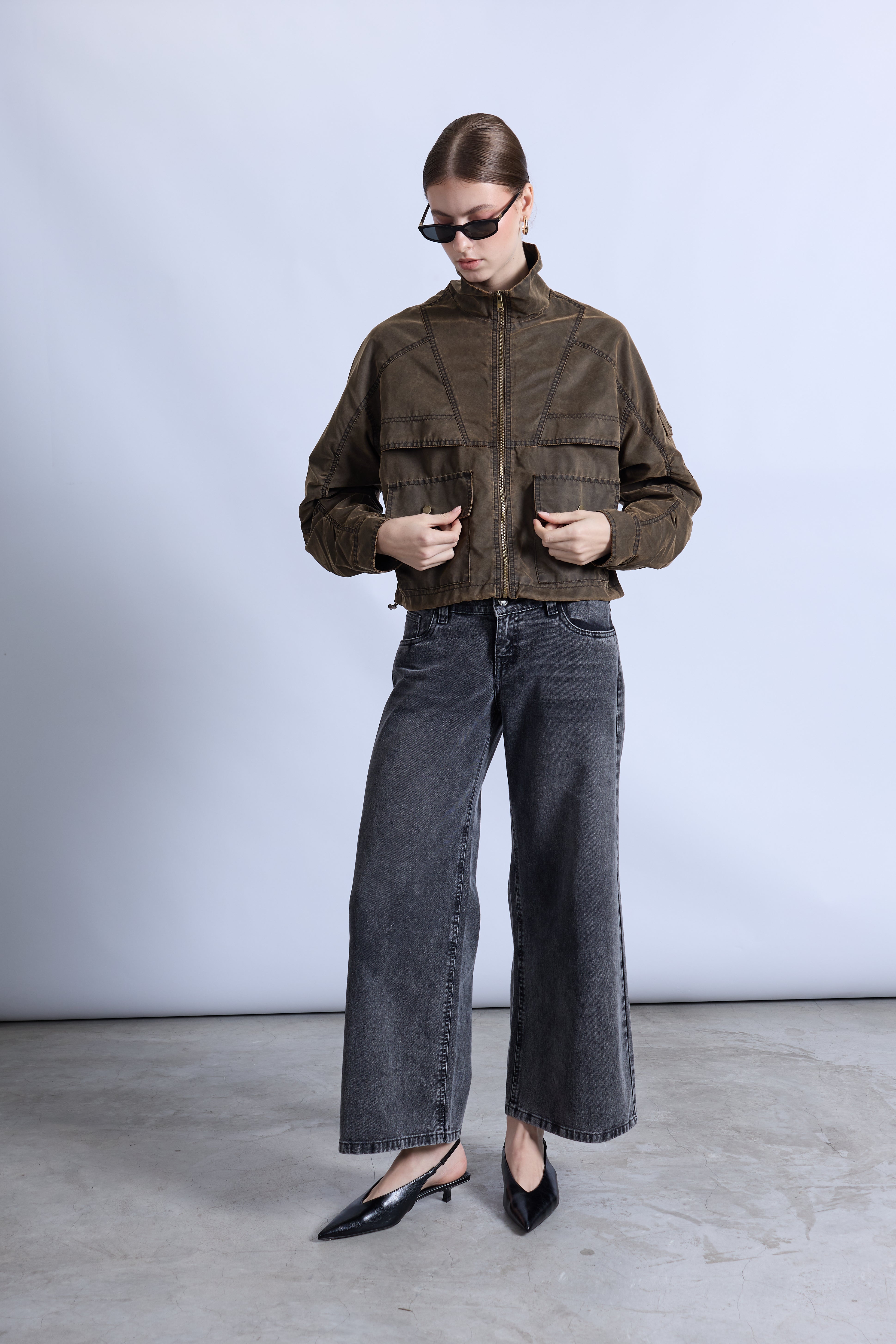 Casaca Oversize Cargo - Marrón