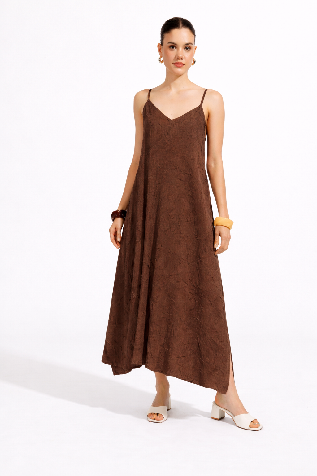 Vestido Tiras - Marrón