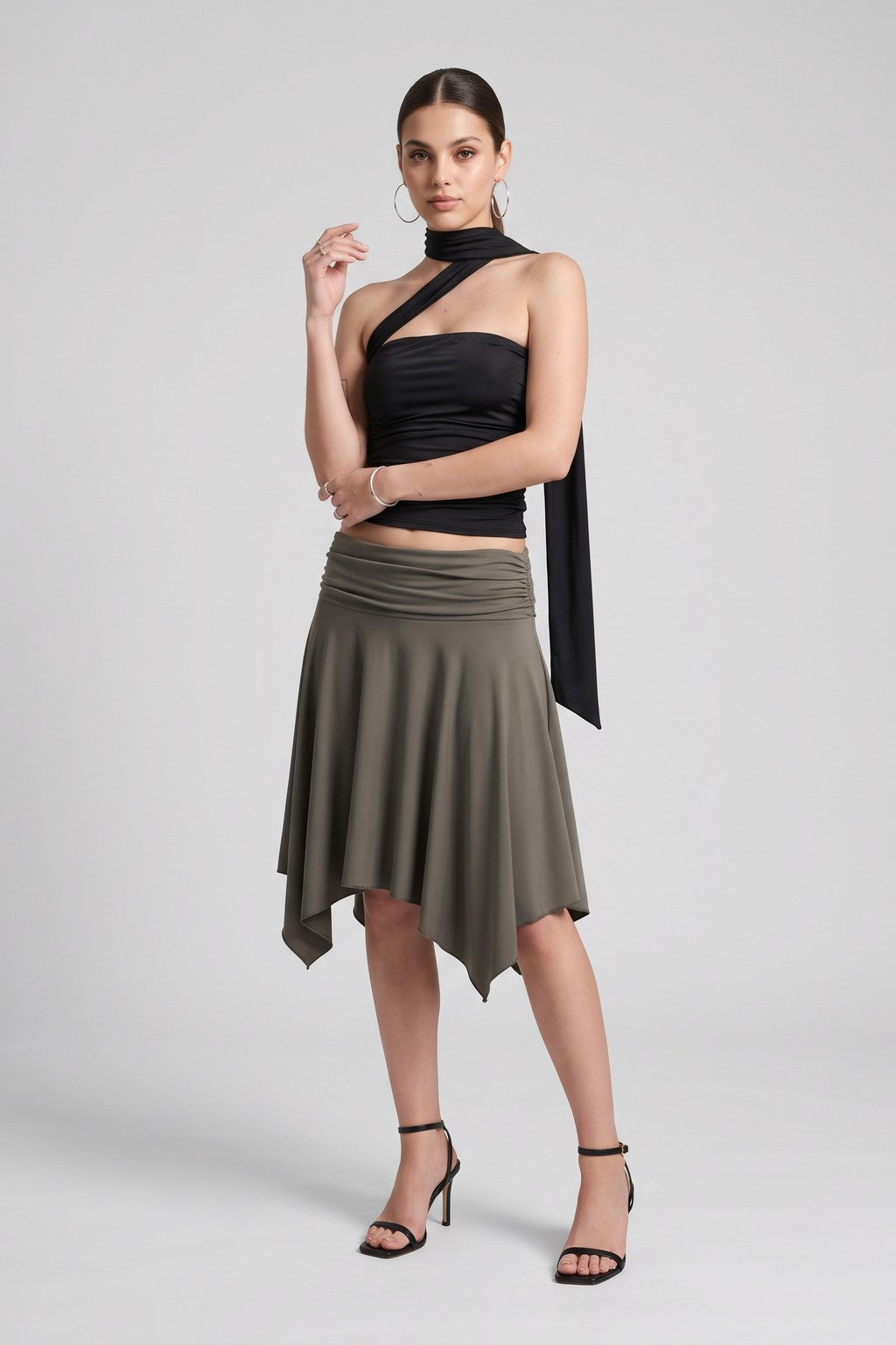 Top Lazo Strapless - Negro