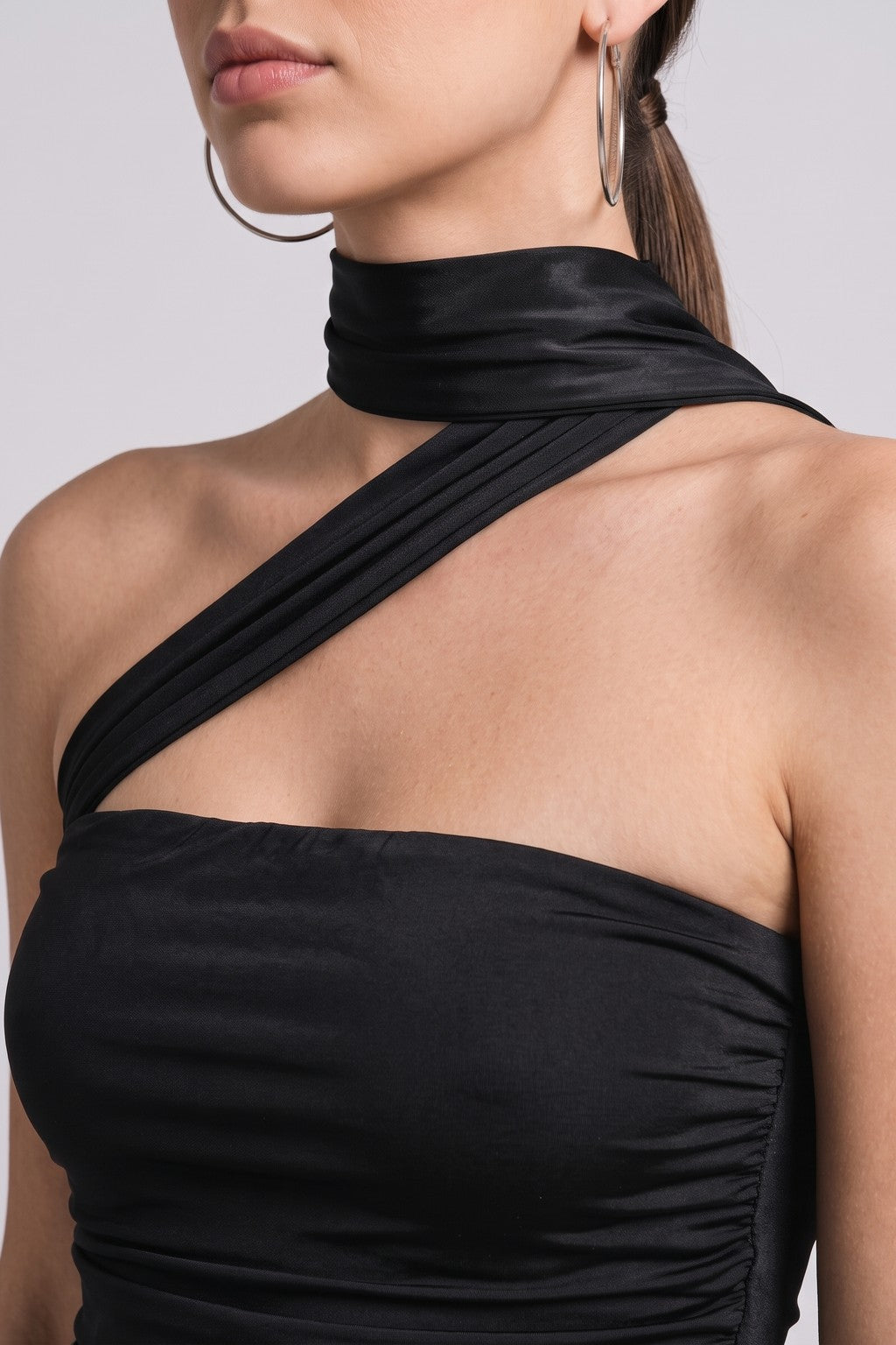 Top Lazo Strapless - Negro