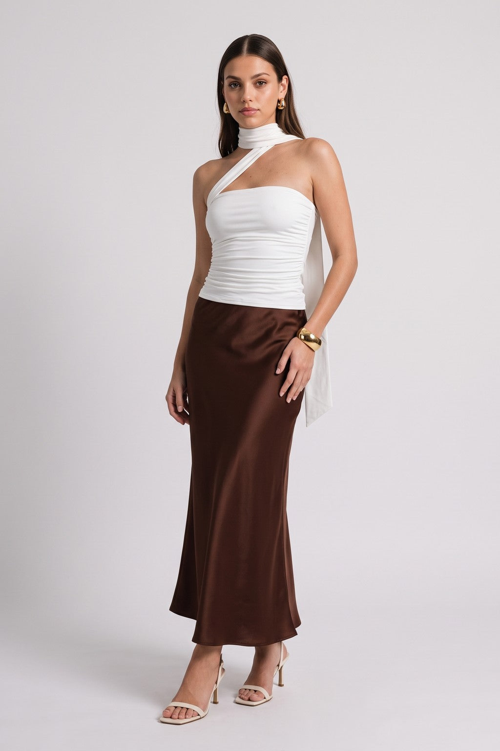 Top Lazo Strapless - Perla