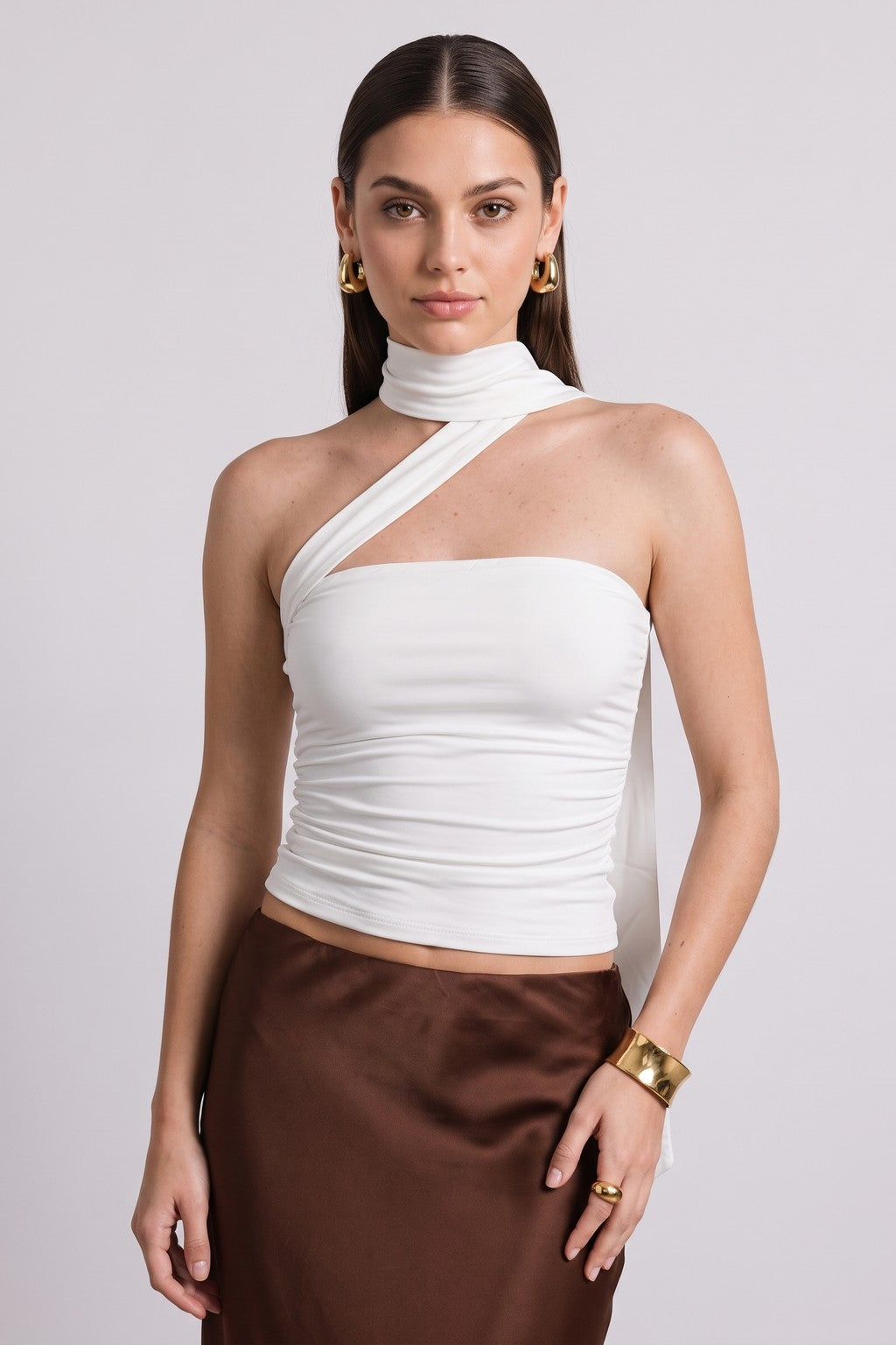 Top Lazo Strapless - Perla
