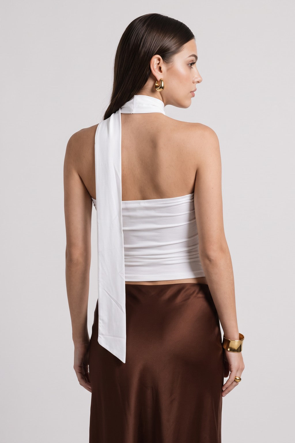 Top Lazo Strapless - Perla