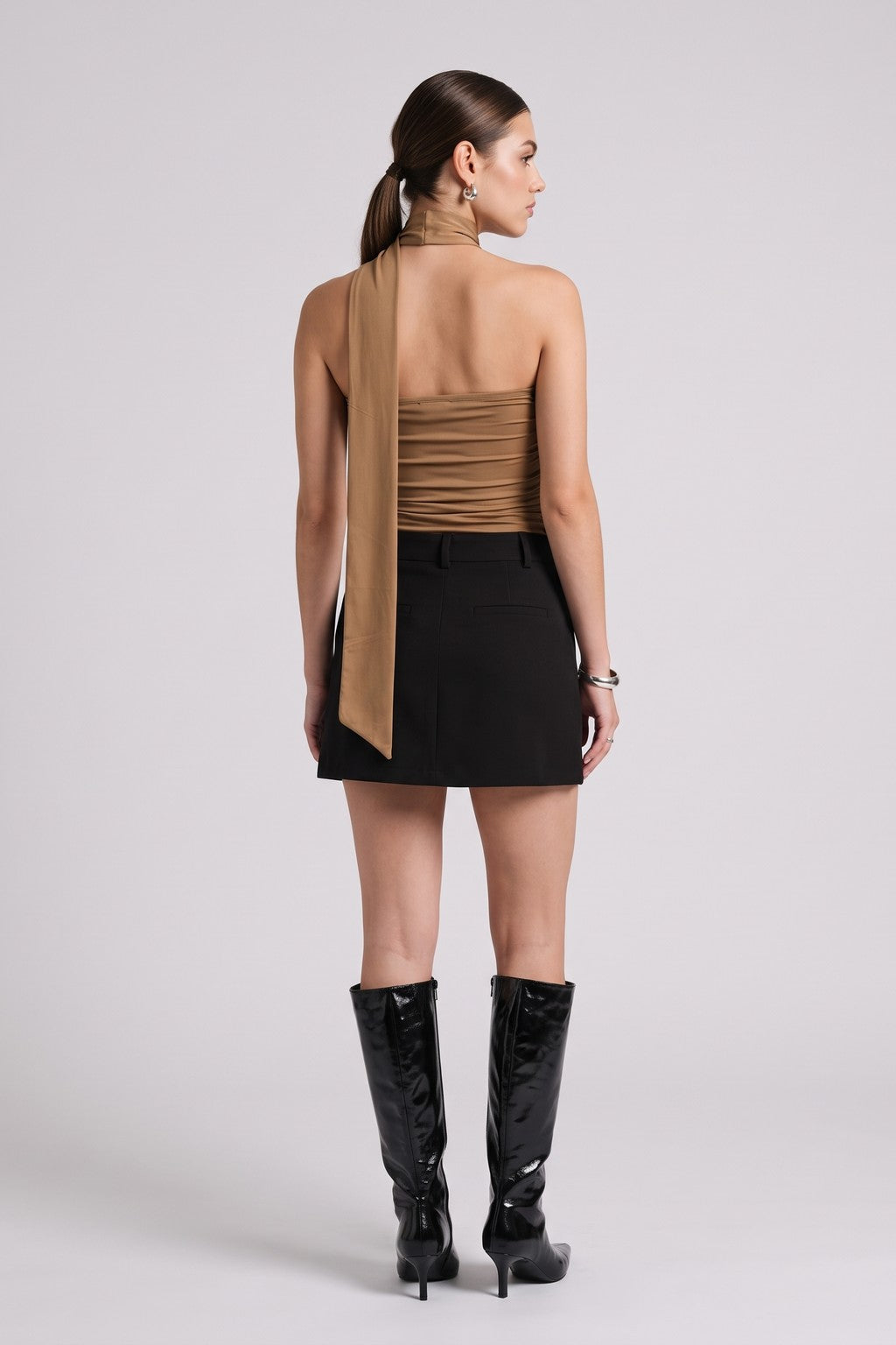 Top Lazo Strapless - Topo