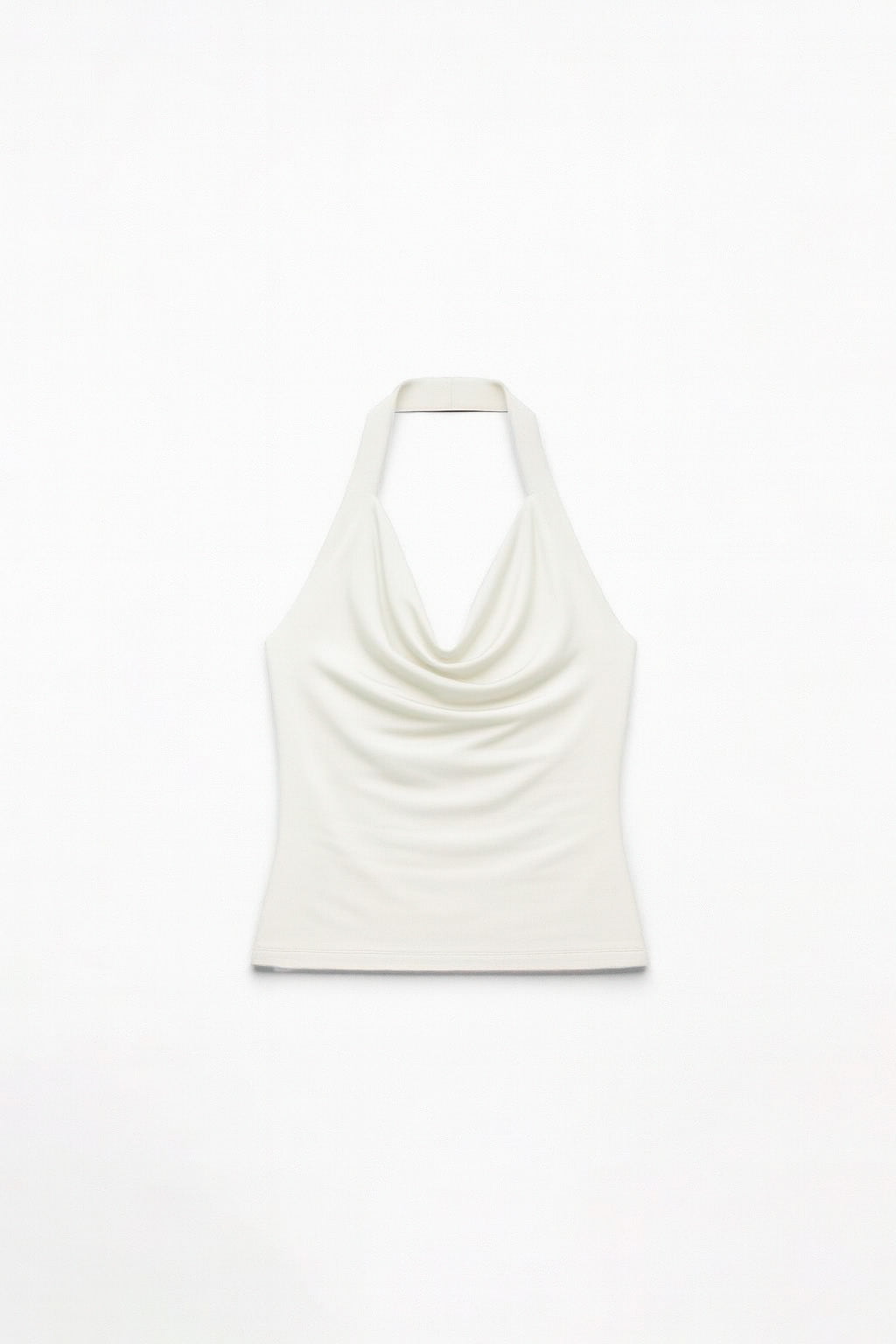Top Halter Drapeado Corto - Perla