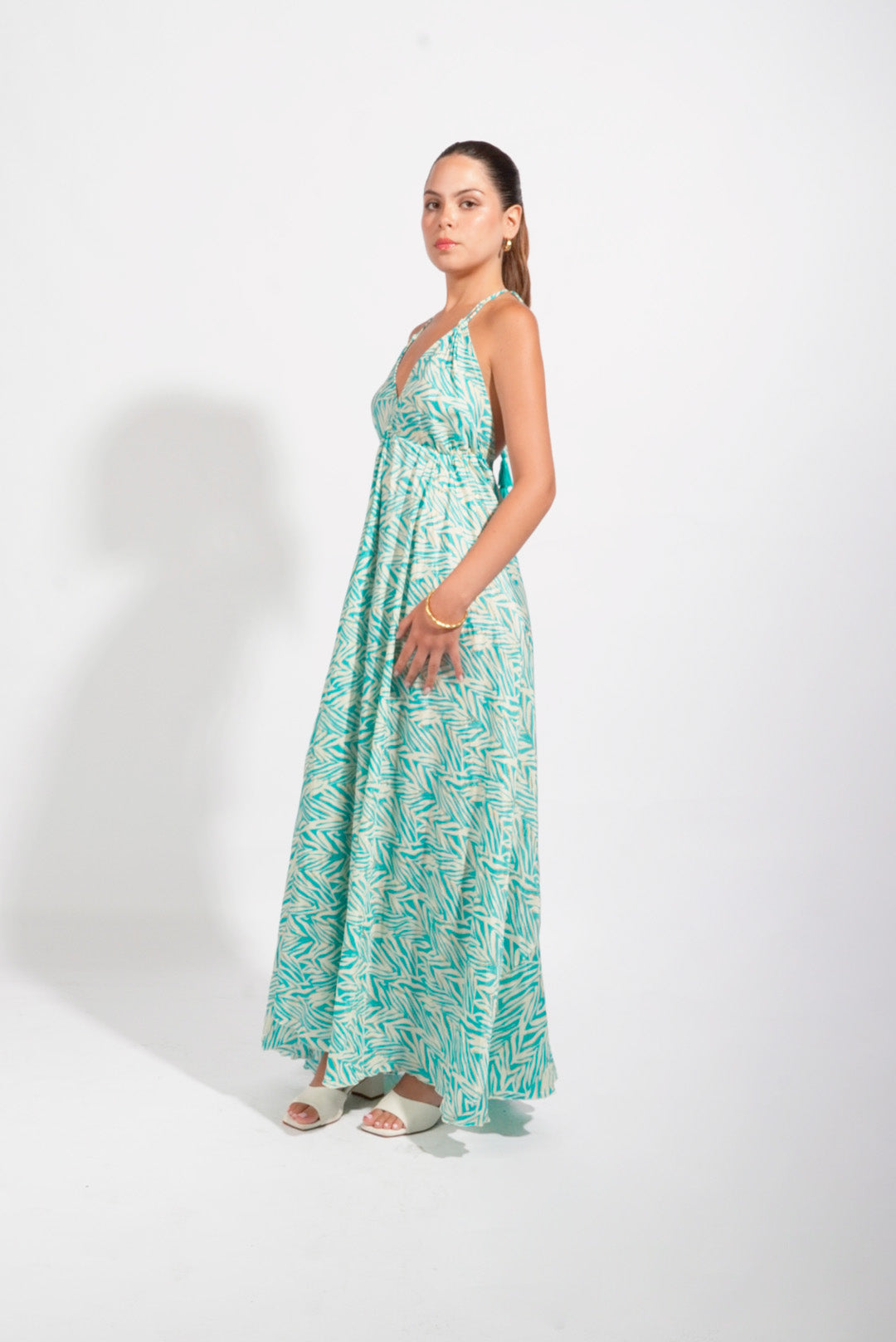 Vestido Tropical - Celeste